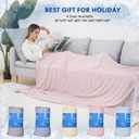 HOMFINE Cooling Blankets for Hot Sleepers - Summer Blanket Thin Lightweight Breathable Soft Double Side Enhanced Cooling for Bed Couch Sofa, Keep Cool for Night Sweats (Pink, 108 x 90 inches)