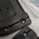 3 Sets Dart Board Mounting Bracket Dartboard Stand Holder Backing Accessories Portable Professional U Shaped Dart Board Wall Protectors with Screws Hanging Hardware (Black)