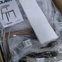 COLAMY Wooden Dining Chairs Set of 4, Modern Fabric Upholstered Kitchen Side Chairs, Farmhouse Dining Room Chair with Foot Pegs, Beige