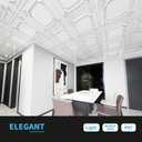 Art3d Drop Ceiling Tiles 24x24 in White (24-Pack, 96 Sq.ft), Wainscoting Panels Glue Up 2x2