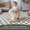 jinchan 8x10 Checkered Area Rugs for Kids Room - Machine Washable Soft Rug Modern Geometric Lattice Non-Slip Carpet for Nursery Playroom Classroom Living Room Bedroom Dining Room Home Office Grey