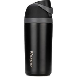 Insulated Water Bottle Sports Stainless Steel Water Bottle with Straw Travel Leakproof,19 Oz,Black 10