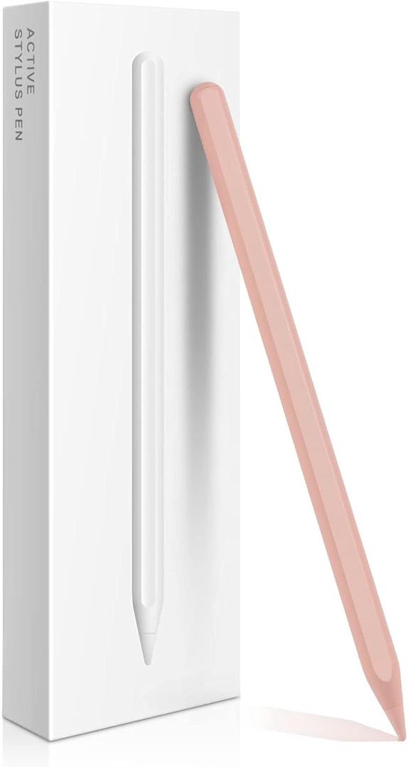 Stylus Pen 2nd Generation with Magnetic Wireless Charging, Stylus Pen, Smart Pen Compatible with iPad Pro 11 in 1/2/3/4, iPad Pro 12.9 in 3/4/5/6, iPad Air 4/5, iPad mini 6, Pink