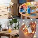 Weysat 36 Pcs 10ml Small Glass Bottle Keychain Bulk Mini Seasoning Bottles Keychain with Aluminum Lid Tiny Glass Wishing Jars Message Potion Bottles for DIY Wedding Favors Home Crafts Travel Gifts