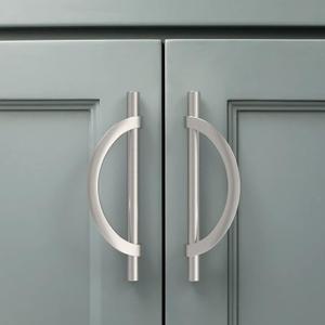 Amerdeco 10 Pack Brushed Satin Nickel Cabinet Pulls 5 Inch(128MM) Hole Centers Kitchen Cabinet Handles Hardware Kitchen Handles for Cabinets Cupboard Handles Drawer Pulls (5"/128MM Hole Center)