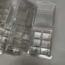 50 Packs Wax Melt Clamshells Molds,Wax Melt Containers,6 Cavity Clear Plastic Cube Tray for Wickless Wax Melt Candles