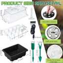 20 Pack Seed Starter Kit 240 Cell Seed Starter Tray with Grow Light Sprouting Tray with Adjustable Humidity Dome and Base Small Greenhouse for Indoors Grow Trays for Seedlings Plant Germination Trays