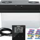 Briidea Electric Humidifiers for Cabinet (10-50 Cubic Ft.), 30% RH~80% RH Humidity Setting Values, Perfect Monitoring Temperature and Humidity, 12V Adapter Power Supply