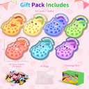 Valentine's Day Cards for Kids School - 56 Shoe Charms Bulk & 28 PCS Shoe Cards for Gift Exchange, Valentines Day Gifts for Kids Classroom, Party Favors & Non-Candy Prizes for Boys and Girls, 3 Age +
