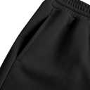 Girls Wide Straight Leg Loose Sweatpants Elastic Waist Drawstring Jogger Pants Black 11-12Y (Black)