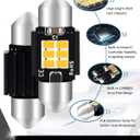 Alopee 4 Pack DE3022 Led Bulb 31mm Led Festoon Light DE3175 Warm White 6SMD 3020 Non-Polarity Canbus Error Free Dome Light for Car Map Door Trunk License Plate Lighting