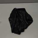 Milumia Women's Pu Leather Shorts Low Waisted Mini Shorts Clubbing Rave Outfits, Large (Black)
