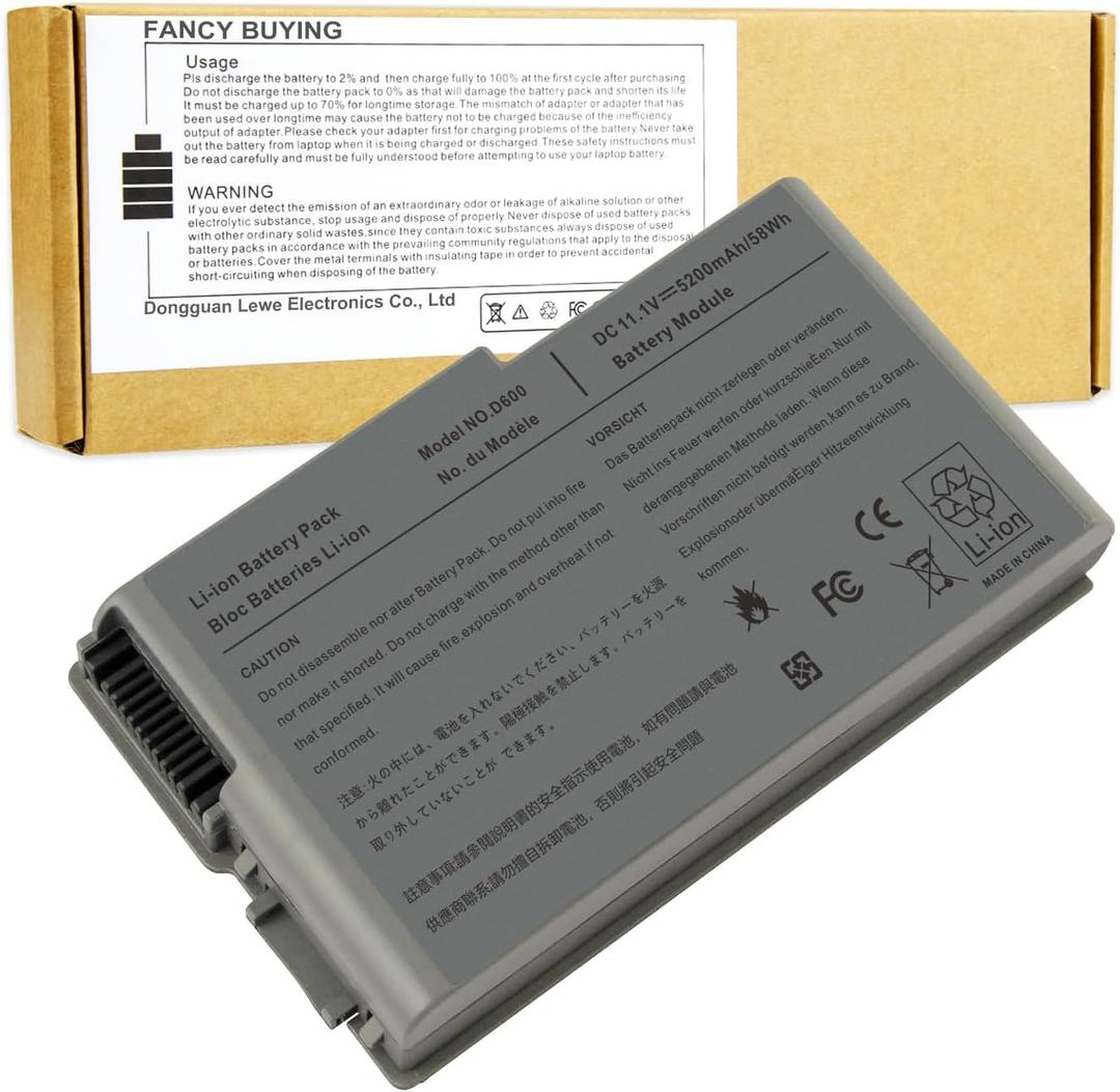 Fancy Buying New Laptop Battery for Dell Latitude D600 D505 D610 D520 D500 D510 D530 / 600M, fits P/N C1295 6Y270 3R305