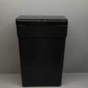Kitchen Trash Can with Lid, 13 Gallon Automatic Garbage Can for Bathroom Bedroom Home Office 50 Liter Touch Free High-Capacity Brushed Waste Bin (Black)