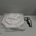 3 Tiered Tray Stand White Tier Serving Tray, Three Decorative Trays, Wooden Cupcake Stand 3 Tiered Farmhouse Tray for Home Decor(L 13.8 W 12.5 H 21.8)