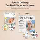 The Honest Company Clean Conscious Diapers for Sensitive Skin, Up to 100% Leakproof Hypoallergenic Fragrance-Free Baby Diapers, Gender Neutral Prints, Super Club Box, Size 5 (27+ lbs), 84 Count