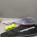 AboveGenius Neon Tennis Rackets 2 Pack for Adults- 27" Lightweight Aluminum Tennis Racquet Set with 3 Balls & Bag- Vibrant High-Visibility Matte Finish for Men Women Beginners, 27 inches , 105 square inches