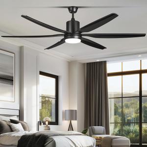 DWVO 66 inch Ceiling Fan with Lights, Smart Ceiling Fan with App/Remote Control, 3CCT Lighting, 6-Speed, Reversible Quiet DC Motor, for Living Room, Dining Room, Bedroom - Black DWVO 66 inch Ceiling Fan with Lights, Smart Ceiling Fan with App/Remote Control, 3CCT Lighting, 6-Speed, Reversible Quiet DC Motor, for Living Room, Dining Room, Bedroom - Black