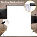 White Screen Backdrop for Photography, 6x9ft Chromakey White Polyester Fabric Photo Booth Background Collapsible Screen Seamless for Photoshoot Screen Video Recording Party Curtain KXBMYME038