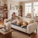 decorUhome Fuzzy Pet Couch Cover for Dogs, Non-Slip Sofa Covers for Sofa Couch Arm, Soft Thick Furniture Couch Protector, Washable Sofa Slipcovers, Dark Grey, 27.6" x 27.6"