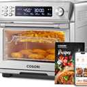 COSORI Smart 12-in-1 Air Fryer Toaster Oven Combo, Airfryer Convection Oven Countertop, Bake, Roast, Reheat, Broiler, Dehydrate, 75 Recipes & 3 Accessories, 26QT, Silver-Stainless Steel