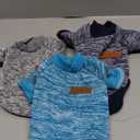 3 Pack Dog Sweaters for Small Dogs Girl Boy Winter Fleece Clothes Warm Soft Dog Sweatshirt Outfit for Dogs Cats Pet Apparel (XXS (Back: 7.8", Chest: 11.8", 2.2-3.5 lbs), Navy Blue+Grey+Light Blue)