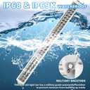 4WDKING 32 Inch LED Light bar, IP68&IP69K Waterproof Led Boat Light, White Dual Row Flood and Spot Combo Beam Off-Road Lights for Pickup 4x4 Truck ATV UTV Boat