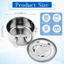 4 Pcs Stainless Steel Bento Box Bulk 54 oz Reusable 304 Stainless Steel Food Storage Containers with Lockable Clips to Leak Proof, Dishwasher Safe