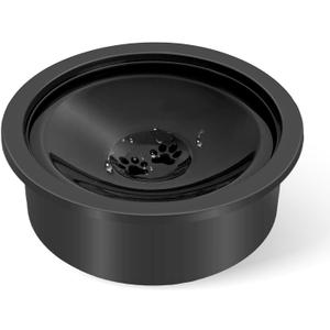 No Spill Water Bowl for Dogs, 30oz Slow Drinking Dog Slobber Stopper, Non Spilling Messy Splash or Drip, Fits into Elevated Pet Feeder (Black)