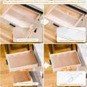 Yieach 8 Pack Adjustable Narrow Spice Rack for Drawer - Expandable From 9" to 17.7" - Acrylic Drawer Seasoning Organizer,Tiered Clear Spice Tray for Spices,Condiment, Nail Polish and Jar Organization