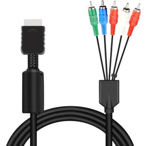6Ft Component HD AV Cable for PS2/PS3/PS3 Slim, HDTV-EDTV (High Definition 480p) Compatible with PS2/PS3/PS3 Slim 5-Wire