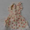 QWINEE Cute Flower Pattern Dog Dress Ruffle Trim Princess Dress Cat Vest Dress Lace Trim Summer Dress Pet Clothes for Small Medium Cats Dogs Kitten Puppy Pink S