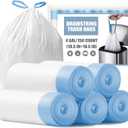 Small Trash Bags 4 Gallon - 150 Count Drawstring 4 Gallon Trash Bag, Tear-Free 4 Gal Small Garbage Bags for Office Bedroom Bathroom Trash Bags, Unscented White 4 Gal Trash Can Liners