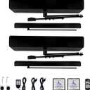 Olideauto Handicap Door Opener for Dual Swing Doors,Black Color Commercial Door Openers with Wireless Handicap Push Buttons,Automatically Open Dual Doors Simultaneously by 1PCS Handicap Push Button