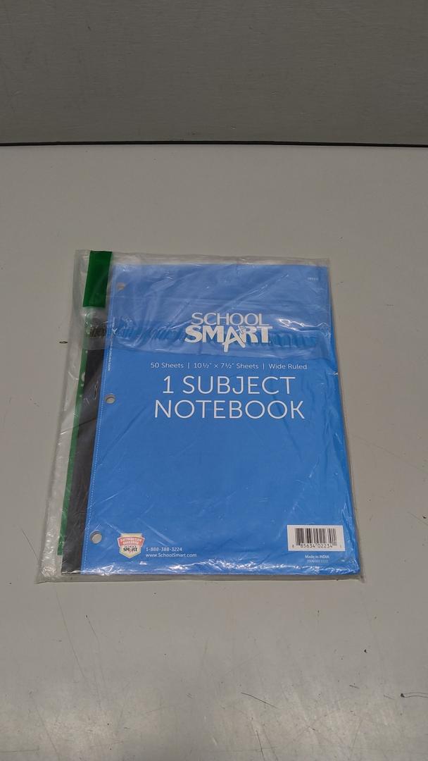School Smart 085316 Wireless Notebook with 50 Sheets, 8" x 10-1/2" Size, Assorted