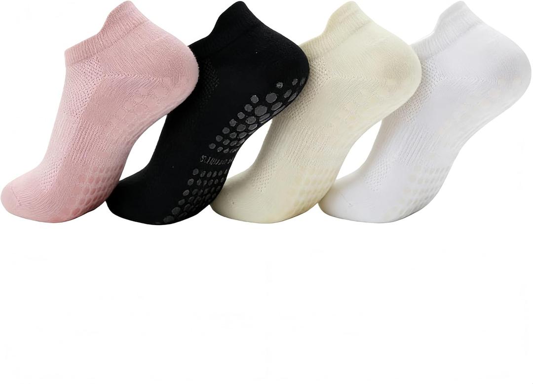 Womens Pilates Socks with Grips Non Slip Yoga Socks for Barre, Ballet, Dance, Workouts