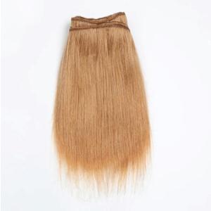 W0027S-03 MOREZMORE Doll Hair Weft 36" 3 ft Straight Honey Blonde Natural Goat Hair Weft for Dolls or Puppets