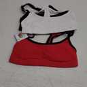 Fruit of the Loom Women's Spaghetti Strap Cotton Sports Bra-All-Day Comfort & Easy Movement (32, Red Hot With Black/White/Black Hue)