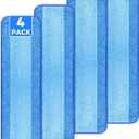 wlich 4-Pack Microfiber Cleaning Pads, 18-Inch Microfiber Mop Pads Compatible with Bona Mop, Washable and Reusable Mop Pad Refills for Hardwood Tile Laminate Floors
