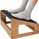 XINGMIAOWJ Ergonomic Foot Rest, 4 Adjustable Height Foot Stool, Footrest Under Desk， Soft Cushions, Foot Rest Office, Improving Posture, Promoting Blood Circulation（Natural）