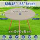 Moosfor Round Spandex Tablecloth, Elastic Fitted Waterproof Tablecloths for 45"-56" Tables, Stretch Washable Picnic Table Cover for Camping, Dining, Indoor and Outdoor, Taupe