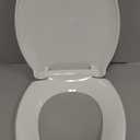 Toilet Seats Elongated,19" Extra Long Toilet Seat,Safe & Durable PP Material Seat, Quiet-Close Hinges, Easy Installation & Release with Hardware (White)