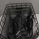 Rear Bike Basket - Large Bicycle Rear Basket with Cargo Net and Waterproof Cover, Wire Bike Baskets Rear Large Capacity (NO Bike Rack Include)