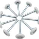 Garage Door Roller, White 1.8" Quiet Nylon Garage Door Wheels 4" Stem for Garage Track Replacement with Premium Sealed 11 Ball Bearing, 10 Packs