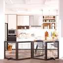 Vantas Tall Dog Gate Indoor with Door, Freestanding, Foldable, 96" x 30"