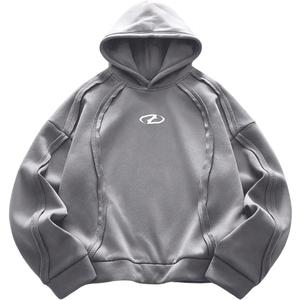 RoseSeek Men's Hoodies Graphic Sweatshirts Hooded Neck Tops Streetwear | Long Sleeve, Fall, Pullover (Gray, XXL)