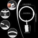 Openable Curtain Rings with Clips,2inch Inner Diameter,Heavy Duty Rustproof Metal Decorative Vintage Drapery Rings Curtain Clips Rod Hangers Door Curtain and Shower Curtain Rings White Zocang