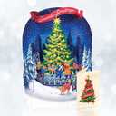 Freshcut Paper Pop Up Cards, Christmas Skating Scene, 3D Popup Christmas Cards, Holiday Card with Blank Notecard & Envelope