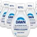 Dawn Free & Clear Powerwash Dish Spray, Dish Soap, Pear Scent Refill, 16 Fl oz (6 Pack)