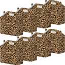 16 Pcs Cheetah Print Birthday Party Favor Boxes - Leopard Print Party Gift Paper Boxes with Handles, Jungle Safari Themed Decorations for Animal Presents Decorations Supplies(16-Leopard-boxes)